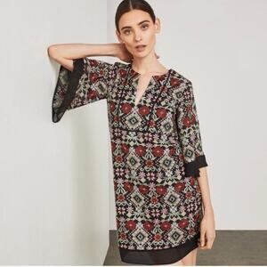 BCBG Max Azria Floral Embroidered Shift Dress